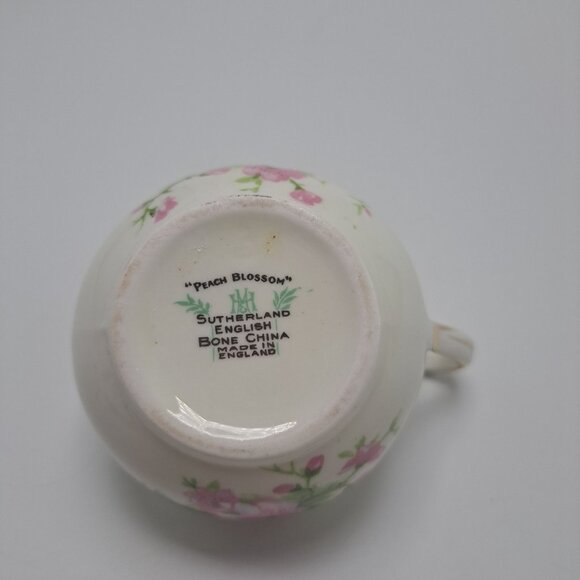 Royal Sutherland English Bone China Creamer Peach Blossom Floral - Picture 11 of 11